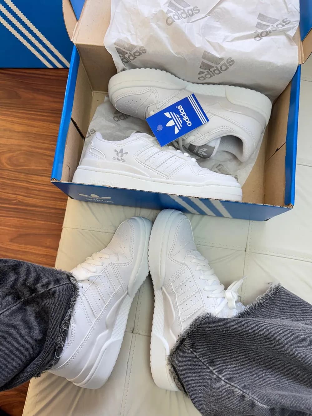 Tênis Adidas Fórum Branco/Branco — foto 3