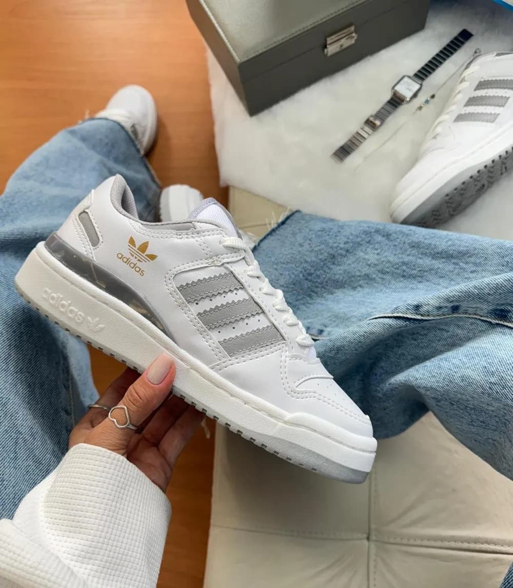 Tênis Adidas Fórum Branco/Cinza — foto 1