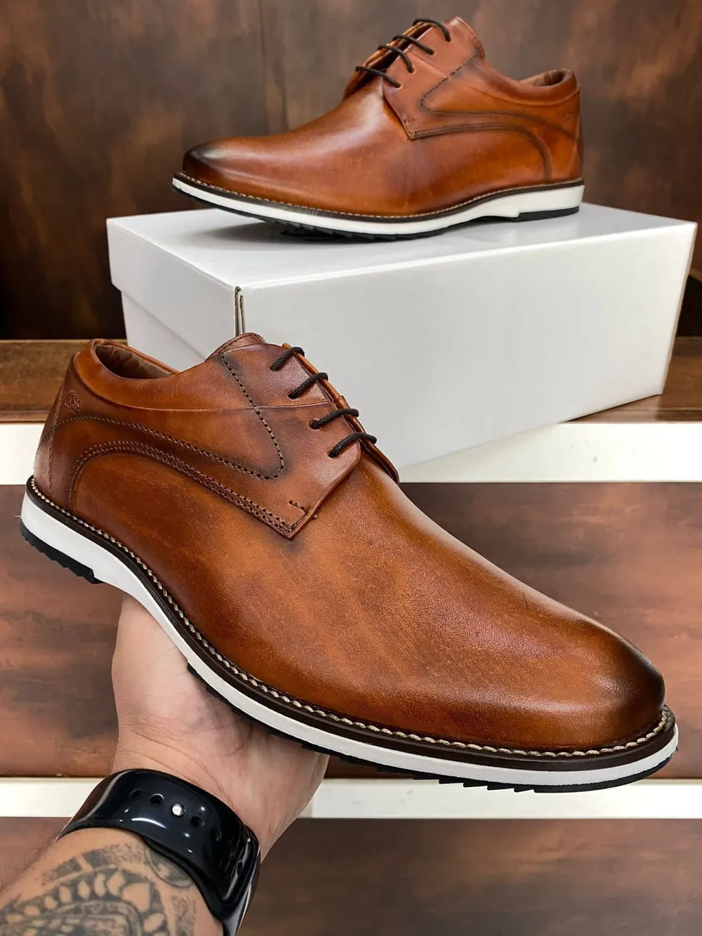 Tênis Boss Oxford Couro — foto 1