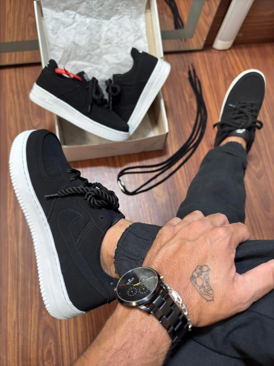 Tênis Nike Air Force Have Preto Branco Unissex — foto 5