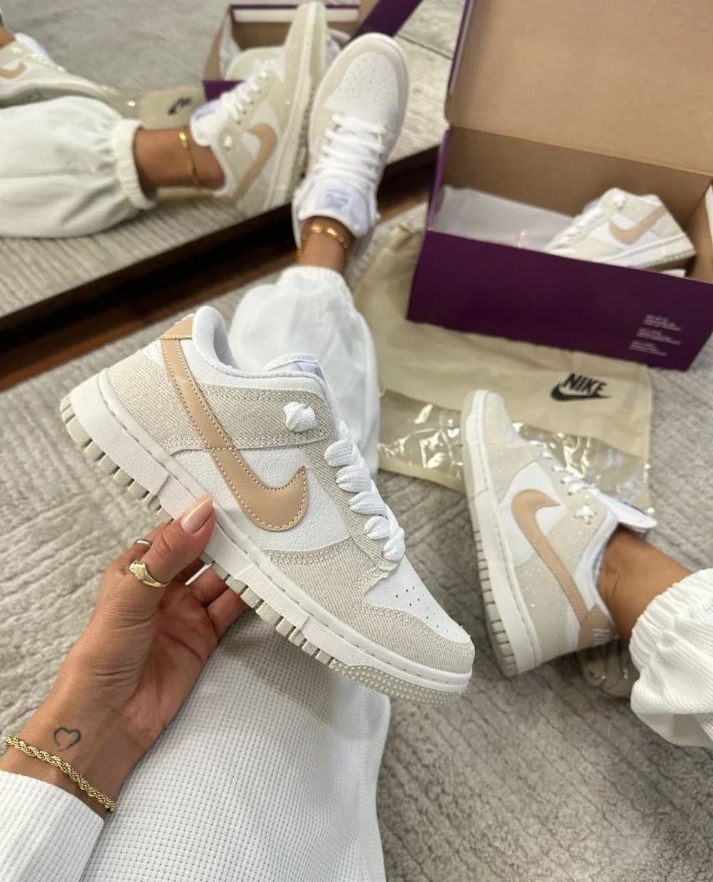 Tenis Nike Dunk Luxo Off/ Rose — foto 3