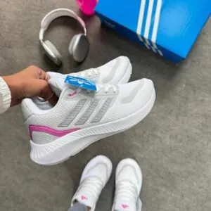 Tênis Run Falcon Branco/Rosa — foto 4