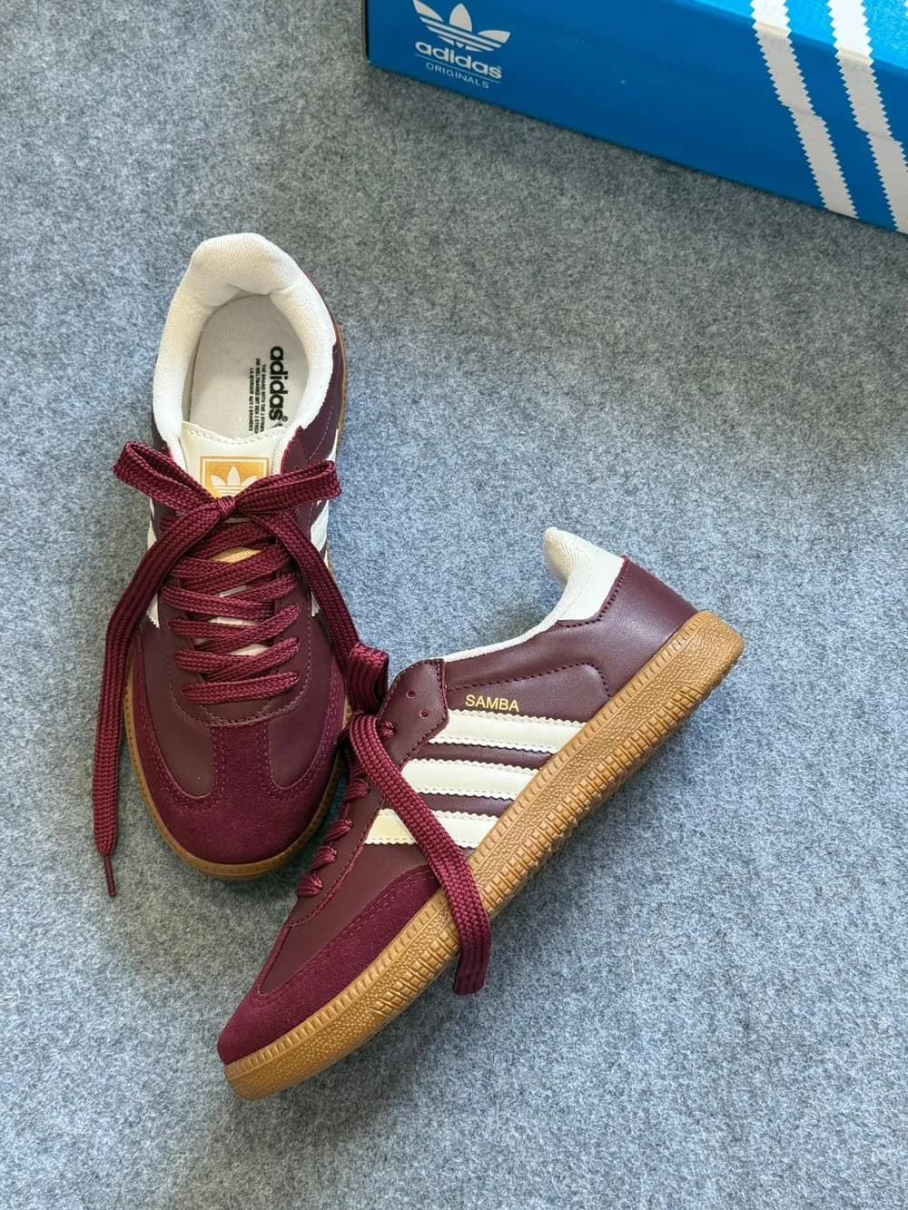 Tênis Adidas Samba Sintético Feminino Bordo — foto 1