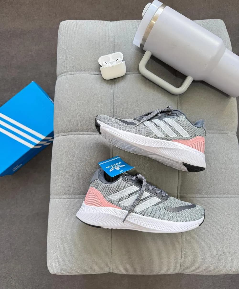 Tênis Run Falcon Cinza/Rosa — foto 4